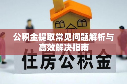 荔湾公积金提取常见问题解析与高效解决指南