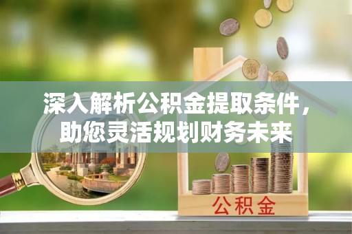 荔湾深入解析公积金提取条件，助您灵活规划财务未来