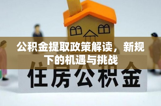 荔湾公积金提取政策解读，新规下的机遇与挑战